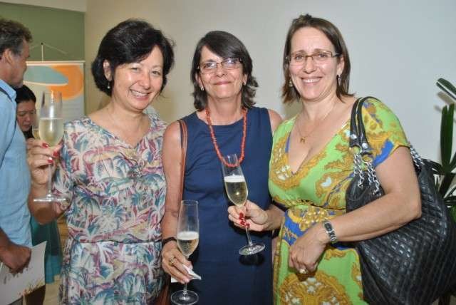 Maria Chan, da SNA, e as pesquisadoras Maria Célia Souza e Ana Victória Monteiro, do IEA-Apta