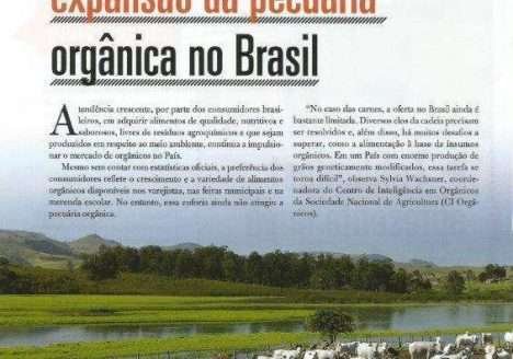 Falta de insumos dificulta pecuária orgânica Falta de insumos dificulta pecuária orgânica
