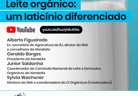 Videoconferência da SNA e do CI Orgânicos debate produção de leite orgânico