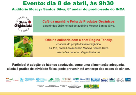Campanha Brasil Saudável e Sustentável oferece oficina culinária e estimula alimentação saudável Campanha Brasil Saudável e Sustentável oferece oficina culinária e estimula alimentação saudável