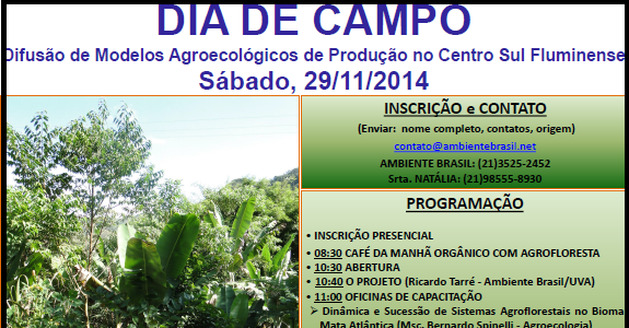 Dia de campo sobre avicultura orgânica acontecerá no RJ