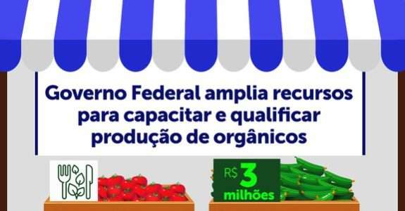 R$ 3 milhões para capacitação e ampliação da produção orgânica