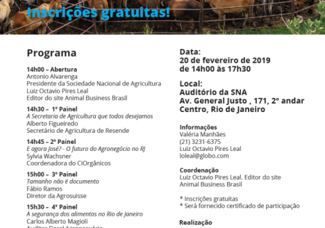 Seminário debate as possibilidades do agronegócio no Estado do Rio de Janeiro