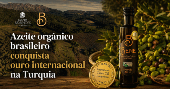 Azeite orgânico brasileiro conquista o ouro em premiação na Turquia