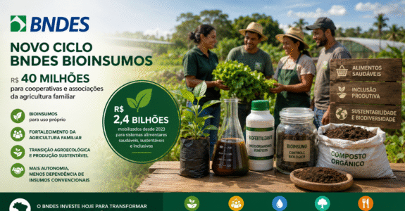 BNDES anuncia mais R$ 40 mi para produção de bioinsumos e chega a mais de R$ 2,4 bi para segurança alimentar